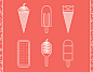 Ice creams! (icon set + print and more)