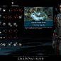 UX/ UI Army Screens- Shadow of War, Stephen Whetstine : I had the pleasure of designing and developing the look and feel of the UI (User Interface) for "Shadow of War." Not only was I responsible for the UX flow but the look of the overall exper