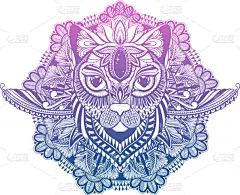 猫,曼荼罗,彩色蜡笔,秘密,华丽的,动物,复古,着色