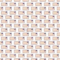 无缝旧商业信封或邮件模式背景