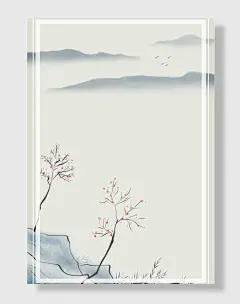 山水古典唯美背景