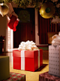 礼物,盒子,室内,烟囱,起居室_89046996_创意图片_Getty Images China