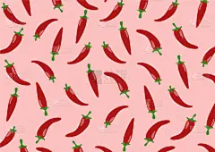 红色,四方连续纹样,红辣椒,蔬菜,热,清新,香料,食品,点燃,烹调