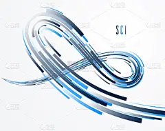 具有3D线条元素的未来技术和科学向量抽象背景，动态运动连接主题，广告或海报或封面模板.