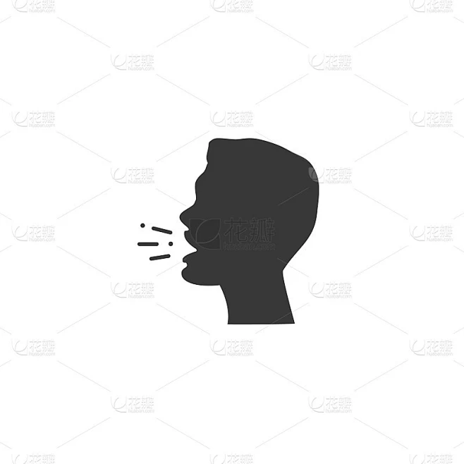 Cough signage icon design trendy flat style. Vecto素材-花瓣网