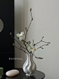 梦鹿工作室3D打印玉兰花白色陶瓷花瓶景德镇家居饰品摆件禅意小众-淘宝网