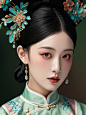 旗头旗装︳绿色系_6_三叶果子饼_来自小红书网页版