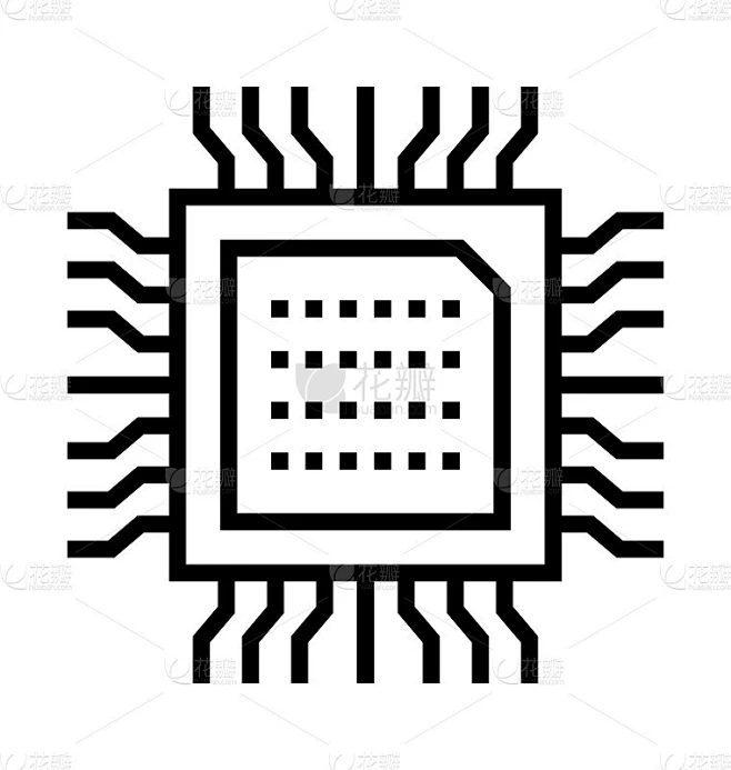 CPU硬件细线矢量图标图片_其他图片图片素材-花瓣网