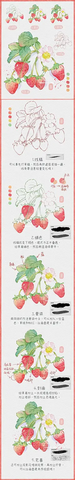 ipad水彩56✔草莓零基础插画教程_1_蕾蕾的画室_来自小红书网页版