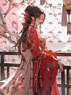 AI版权图古风女179
