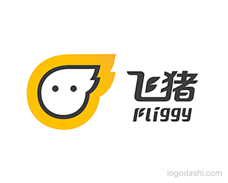 “飞猪”品牌的Logo轮廓是“Fly”首...