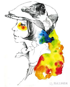 阳光之美国际少儿艺术教育采集到创意水彩插画