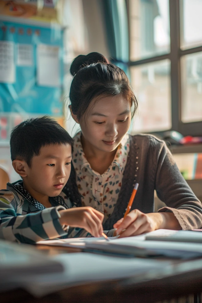 上课家教人物图片摄影图