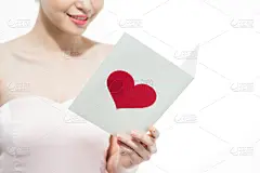 情书,贺卡,水平画幅,形状,美人,符号,仅成年人,青年人,情人节卡,成年的