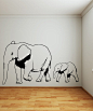 Vinyl Wall Decal Sticker Mom and Baby Elephants OSMB682s