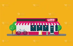 外立面,商店,糖果,公寓,可爱的,商务,精神振作,建筑外部,粉色,房屋