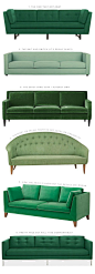 The Great Green Sofa Hunt of 2014 | Oh Happy Day!: 