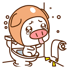 悠闲帽帽猪微信表情包合集