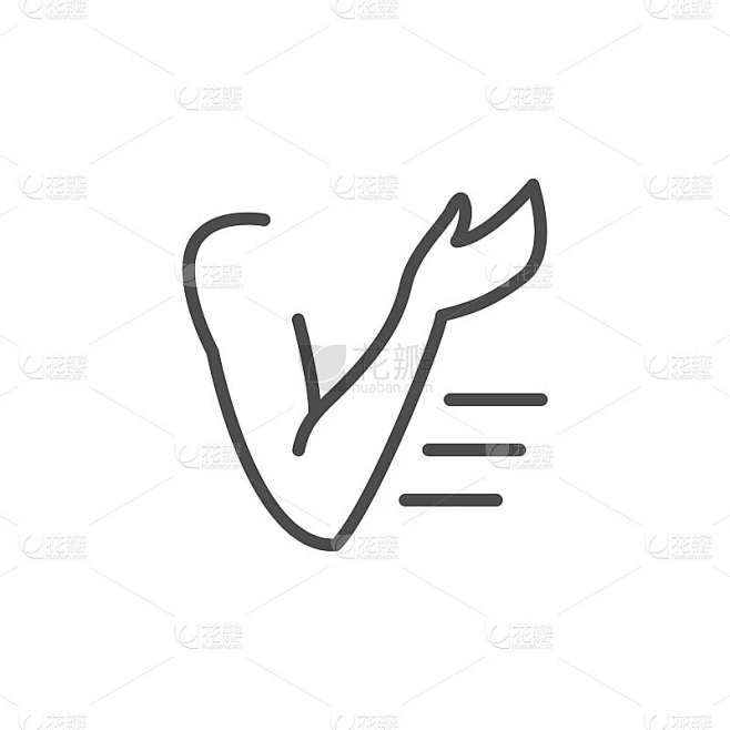 Hand or arm line outline icon 