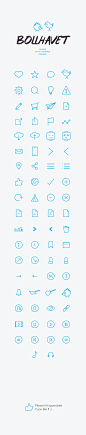 Bollhavet 74 free flat icon set by Jonas Lampe Persson in 2014年8月份汇总的25个免费的扁平化图标套装下载