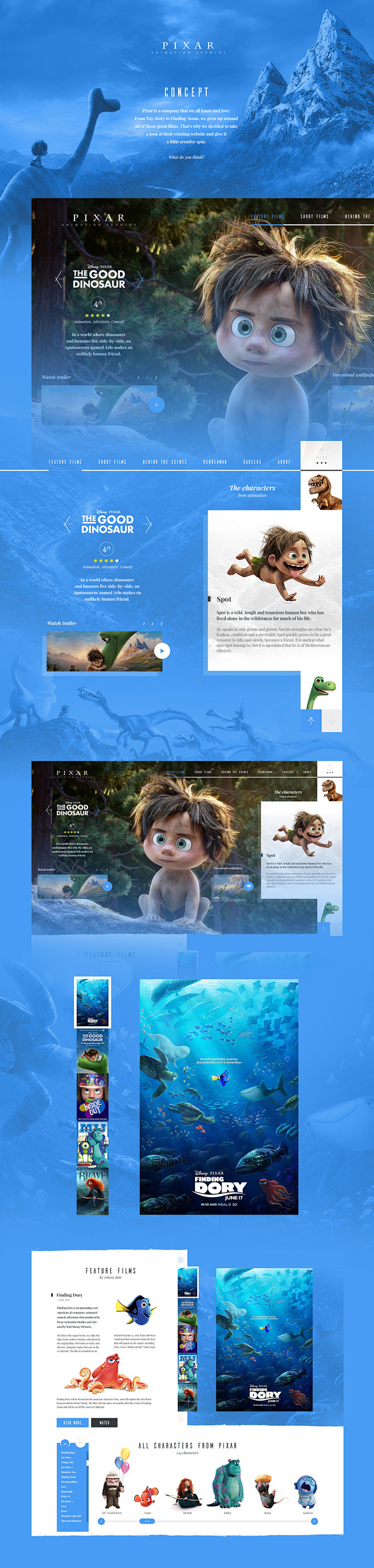 Pixar Website Concep...