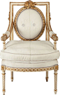 86020: A LOUIS XVI-STYLE PAINTED WOOD AND PARCEL GILT U: 