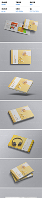 10款横版精装硬面手册书籍画册封面内页设计作品贴图ps样机素材-淘宝网