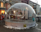 Cologne Furniture Fair idea: Make a snow globe display in your parking lot!