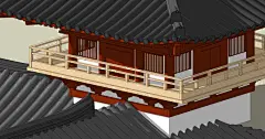 古建筑群，唐代风格，1层 - archgo.cn