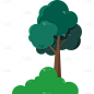 扁平套系素材-植物建筑