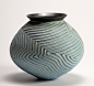 ^Light Blue Geo Vase: Boyan Moskov: Ceramic Vase - Artful Home: 