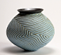 ^Light Blue Geo Vase: Boyan Moskov: Ceramic Vase - Artful Home: