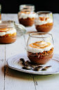 Dark Chocolate Mousse w/Graham Cracker Streusel and Toasted Meringue | Hint of Vanilla on We Heart It.
