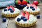 Homemade shortbread tartlets with custard cream, strawberry and blueberry by Iuliia  Nedrygailova on 500px