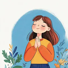 Ai产生的, 女孩, 祷告, 信仰, 教会, 谢谢, 忏悔, 祈祷的女孩, 灵性