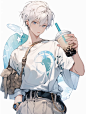AI绘图｜奶茶、咖啡、帅哥