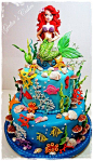 ARIEL CAKE. Can I have this for my next birthday?!? I love it. <3