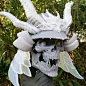 Samurai Dragon Skulls, Furio Tedeschi : Model printed on the Form2 and Moonray Printers 
Molded and casting into various materials ...
Stands 18cm tall and still working on few variations for an art gallery