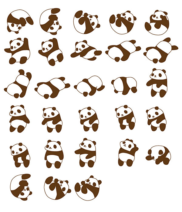 Rolling Panda! : GIF animation of panda rolling, falling, and rolling ...