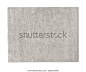 Stylish soft beige carpet isolated on white, above view