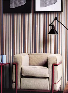 【图】竖条纹墙纸背景墙最佳搭配款墙纸效果图-阳光无限壁纸