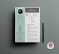 Modern CV template  : This modern and professional resume will help you get noticed! The package includes a resume sample, cover letter and references example in a pretty chic theme. This template is easy to change colours, layout and fonts to suit your n