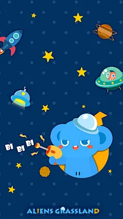 #外星大草原# BI~BI~BI（基德脆弱的攻击）基德：我很强的OK！#手机壁纸# #可爱# #吾辈#