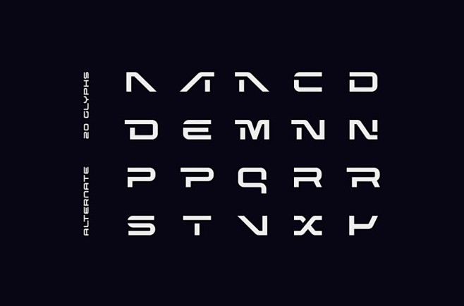 Nebula 极具科技感的英文字体