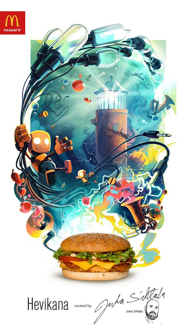 麦当劳创意插画广告设计作品