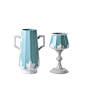 简欧样板房花器 安德莉亚花瓶地中海陶瓷蓝白客厅茶几摆件别墅-淘宝网