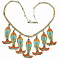 MARGOT Vintage Mexican Enamel Fish Necklace  Earring Set