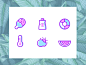 #Daily Ui # icon color BY andrea woo #icon#紫色蓝色#夏日#游泳夏日记忆图标