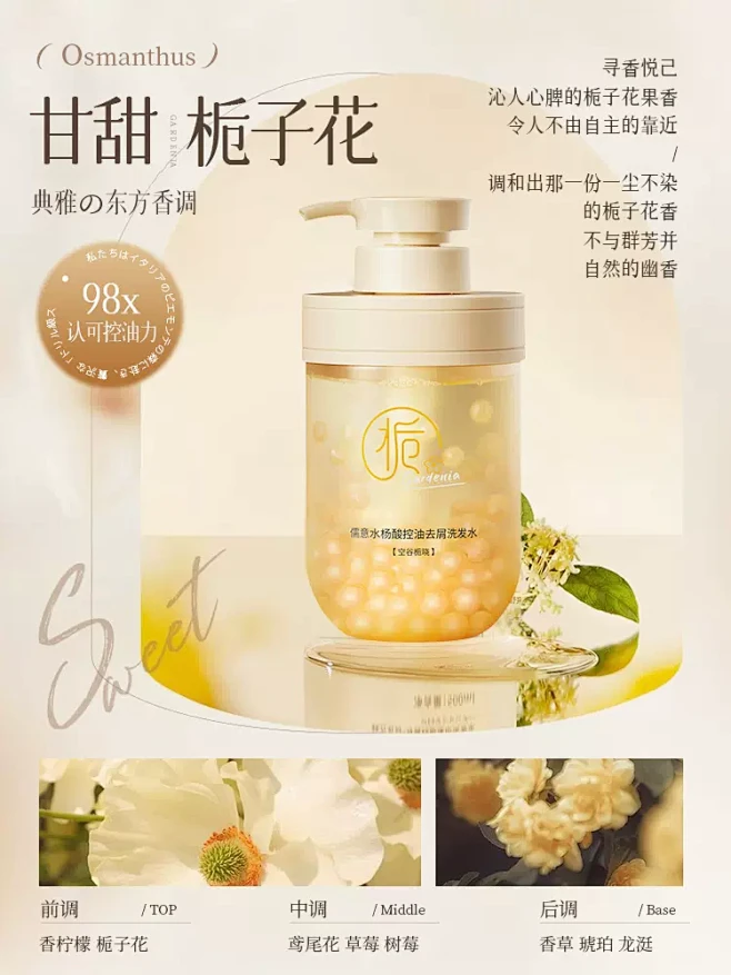 儒意脱油瓶洗发水杨酸控油去屑止痒持久留香...