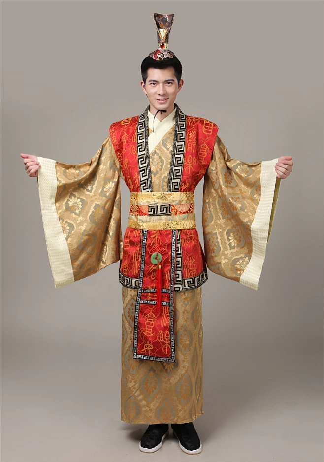古装男汉服中国风成人礼大臣官服秦汉三国时期古代戏服演出服摄影-tmall.com天猫-花瓣网